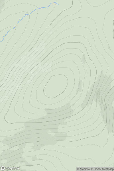 Thumbnail image for Beinn Bhreac [Glen Tromie to Glen Tilt] showing contour plot for surrounding peak